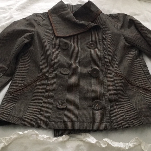 Jacket Beautiful cotton Mostly Green/brown plaid - Picture 3 of 7